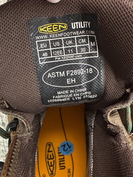 KEEN Utility Lansing Waterproof Boot Men\'s 12EE Wide Brown EH Rated main image 10